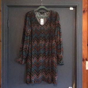 New Zig Zag Tunic Dress by Suzanne Betro XL